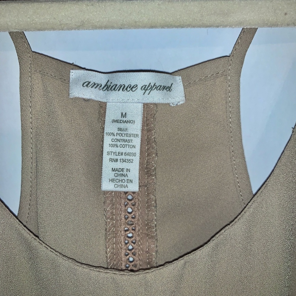 Ambiance Cropped Spaghetti Strapped Blouse - Picture 7 of 9